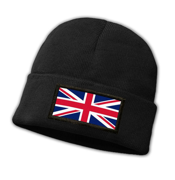 Czapka zimowa z naszywką FLAGA ANGIELSKA