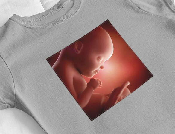 Bluzka damska z naszywką Płód 02