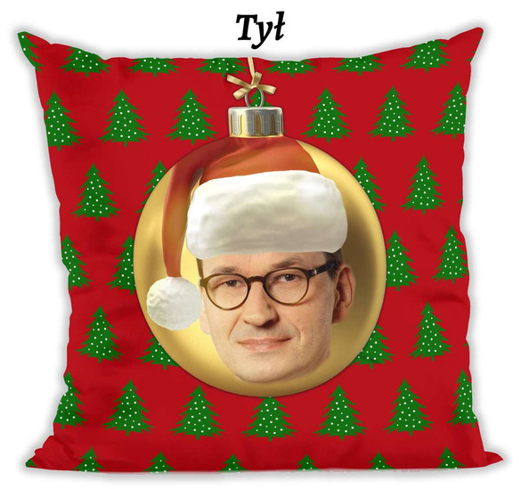 Poduszka premier Mateusz PIS świąteczna śmieszna