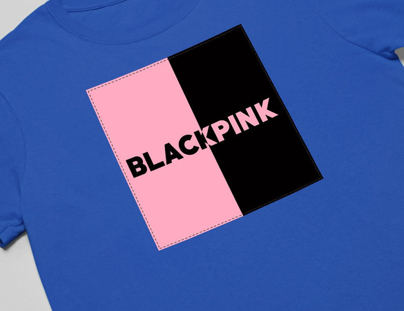 Koszulka z naszywką BLACKPINK logo