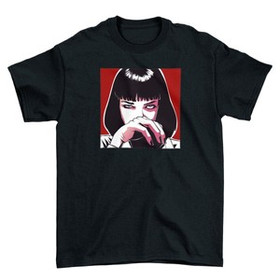 Koszulka z naszywką Uma Thurman Ilustracja