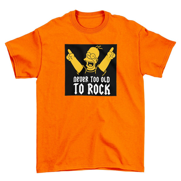 Koszulka z naszywką Never too old to rock