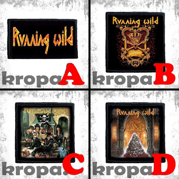 Naszywka RUNNING WILD 8 X 8 cm Dużo Wzorów!
