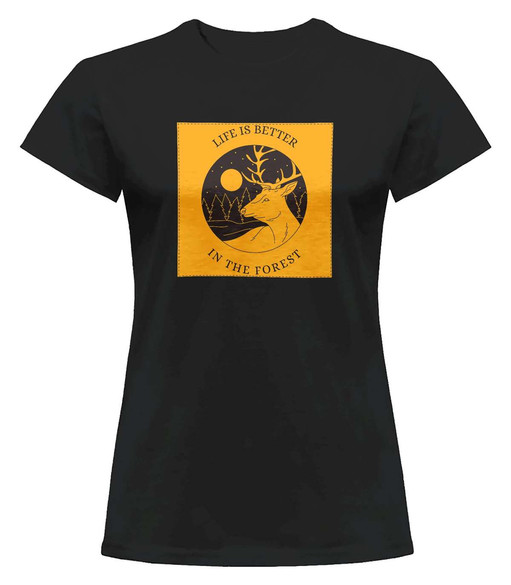 Bluzka damska z naszywką Life is better...