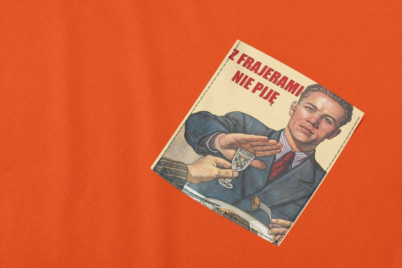 Koszulka z kieszonką Z FRAJERAMI NIE PIJĘ