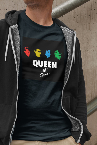 Koszulka z naszywką Queen Hot Space 02