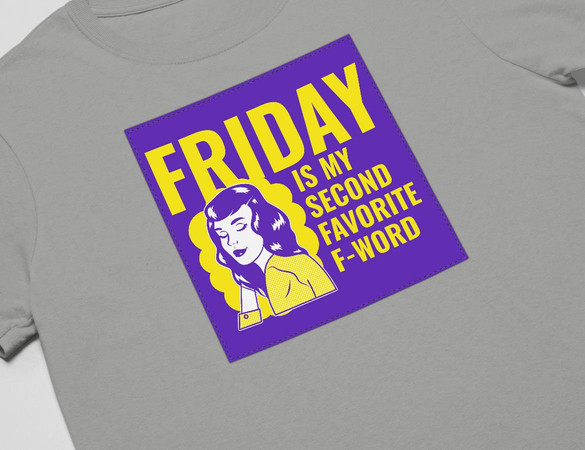 Koszulka z naszywką Friday – woman