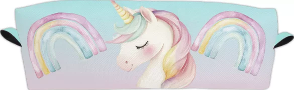 Piórnik Jednorożec romantyczny – pastelowa, z imieniem