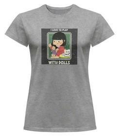 Bluzka damska z naszywką I love to play...