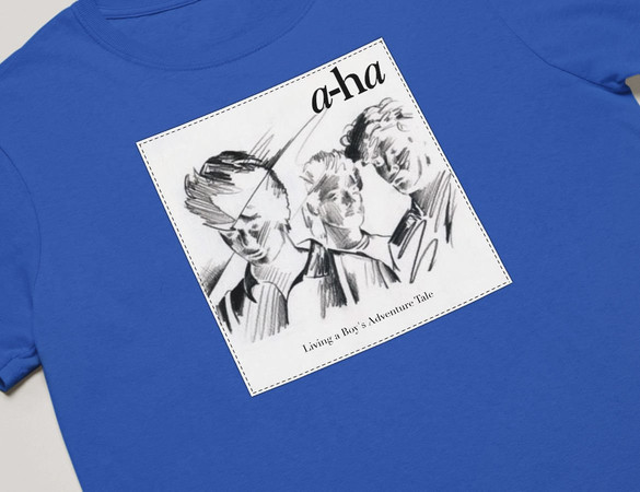 Koszulka z naszywką  A-HA  Living..