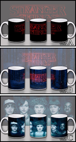 STRANGER THINGS Zestaw poduszka kubek WZORY+GRATIS