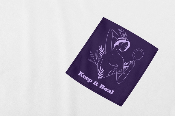 Koszulka z kieszonką KEEP IT REAL