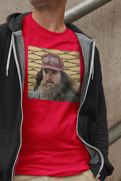 Koszulka z naszywką Forrest Gump beard