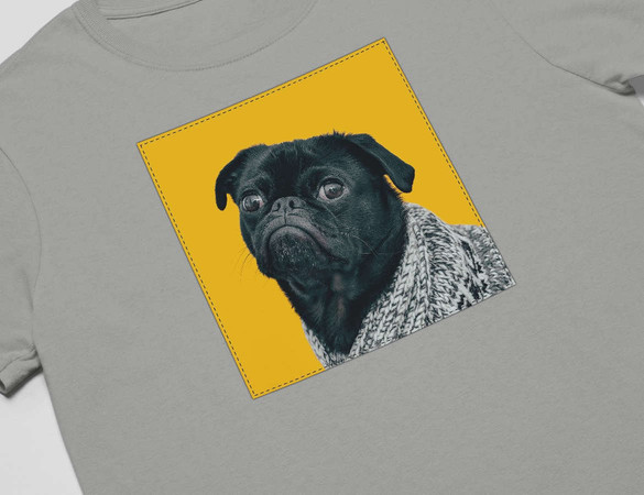 Koszulka z naszywką Pug