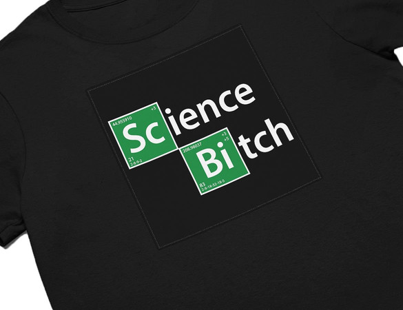 Koszulka z naszywką Breaking Bad science b.