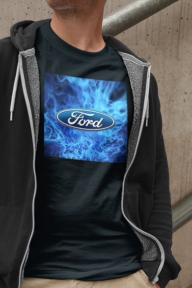 Koszulka z naszywką Ford logo blue