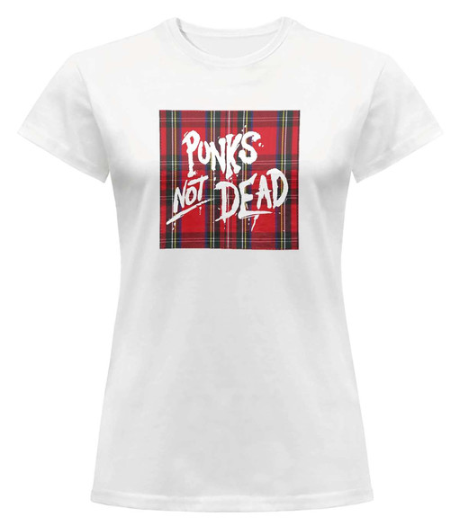 Bluzka damska z naszywką Punks Not Dead 01