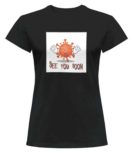 Bluzka damska z naszywką See You Soon