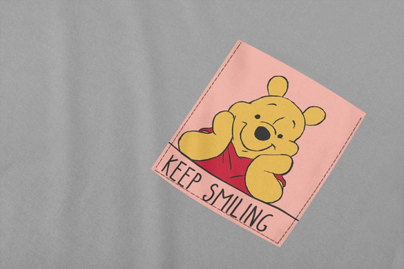 Koszulka z kieszonką KEEP SMILING