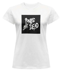 Bluzka damska z naszywką Punk's Not Dead