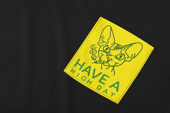 Koszulka z kieszonką HAVE A HIGH DAY