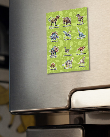 Magnes Dinozaury różne - z imieniem dziecka