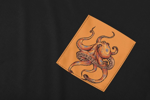 Koszulka z kieszonką OŚMIORNICA OCTOPUS