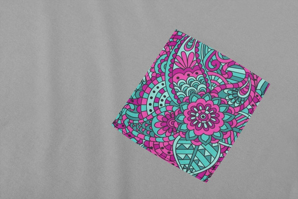 Koszulka z kieszonką WZORY MANDALA 02