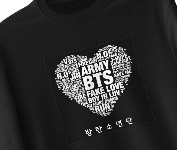 Bluza z naszywką BTS Army