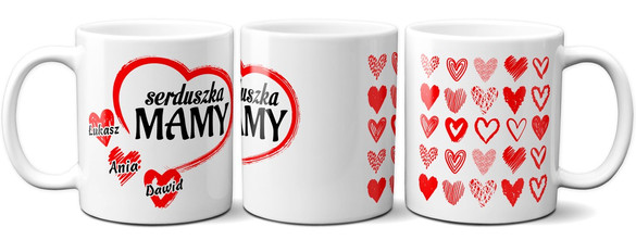 Kubek dla Mamy SERDUSZKA MAMY+ IMIĘ 02