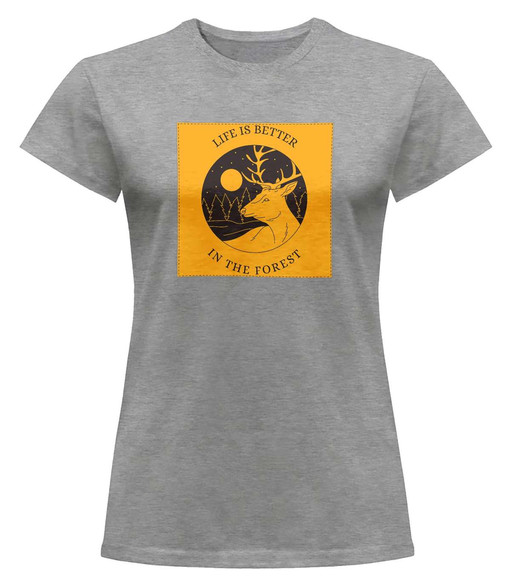 Bluzka damska z naszywką Life is better...