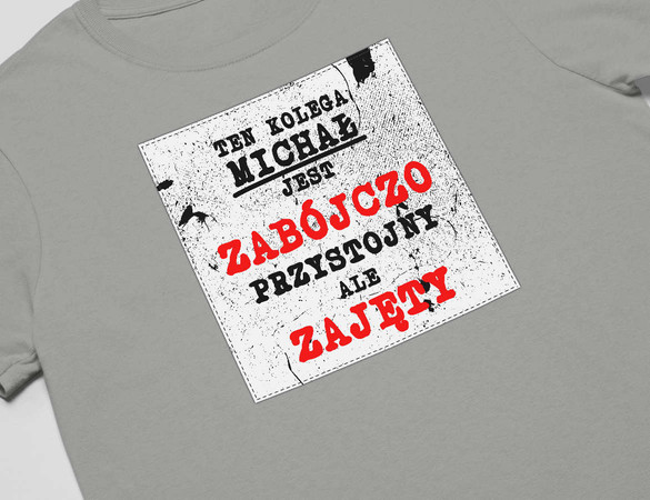 Koszulka z naszywką na Walentynki TWÓJ NAPIS