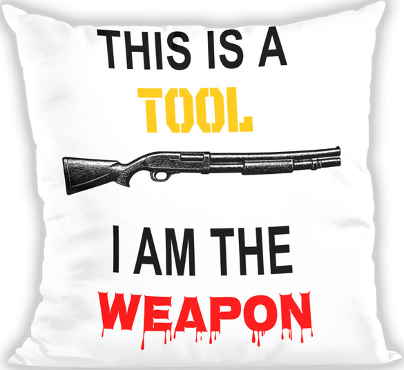 Poduszka dla strzelca To tylko narzędzie, Ja jestem bronią 40x40cm