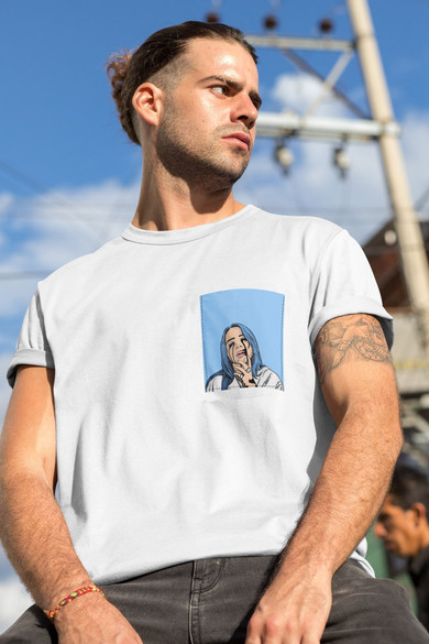 Koszulka z kieszonką BILLIE EILISH 01