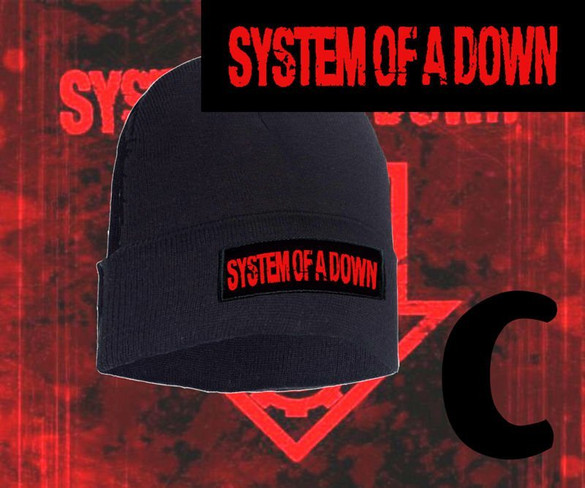 Czapka zimowa z naszywką SYSTEM OF A DOWN