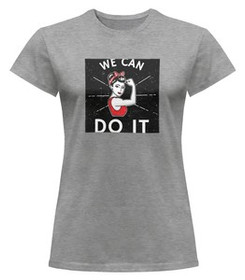 Bluzka damska z naszywką We Can Do It