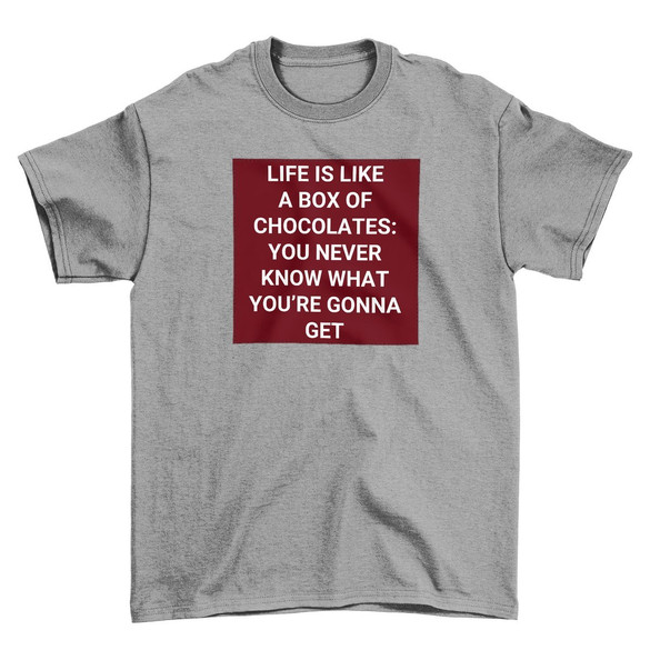 Koszulka z naszywką Forrest G. life is like