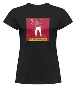 Bluzka damska z naszywką Put on a happy face