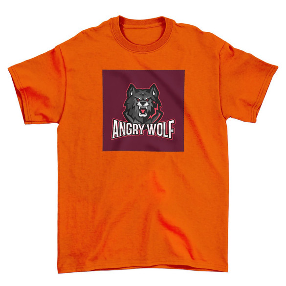 Koszulka z naszywką Angry Wolf