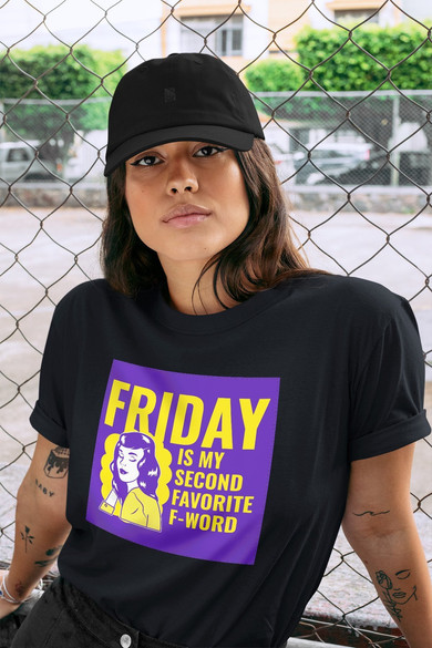 Koszulka z naszywką Friday – woman