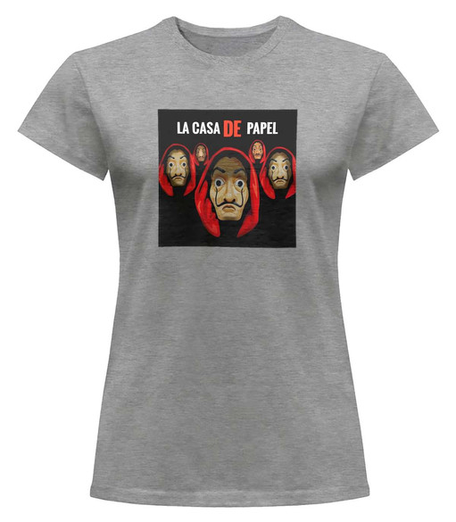 Bluzka damska z naszywką Dom z papieru 02