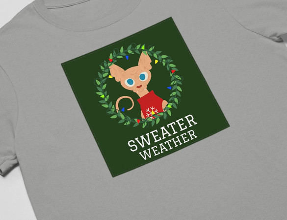 Koszulka z naszywką Sweater weather