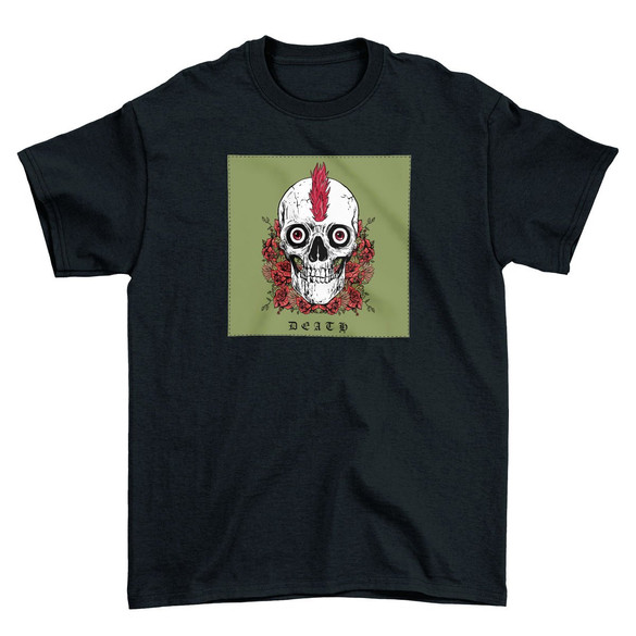 Koszulka z naszywką Skull : Death