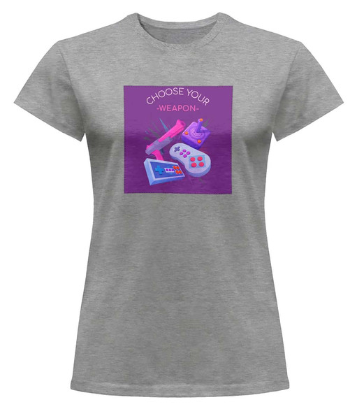 Bluzka damska z naszywką CHOOSE YOUR WEAPON