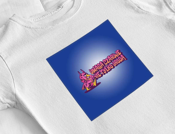 Bluzka damska z naszywką Uwaga czaruje...