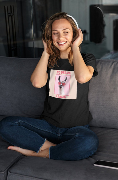Bluzka damska z naszywką No drama llama