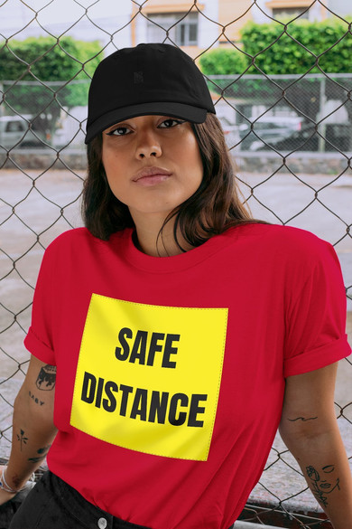Koszulka z naszywką SAFE ..... Covid-19