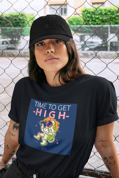 Koszulka z naszywką Time to get high