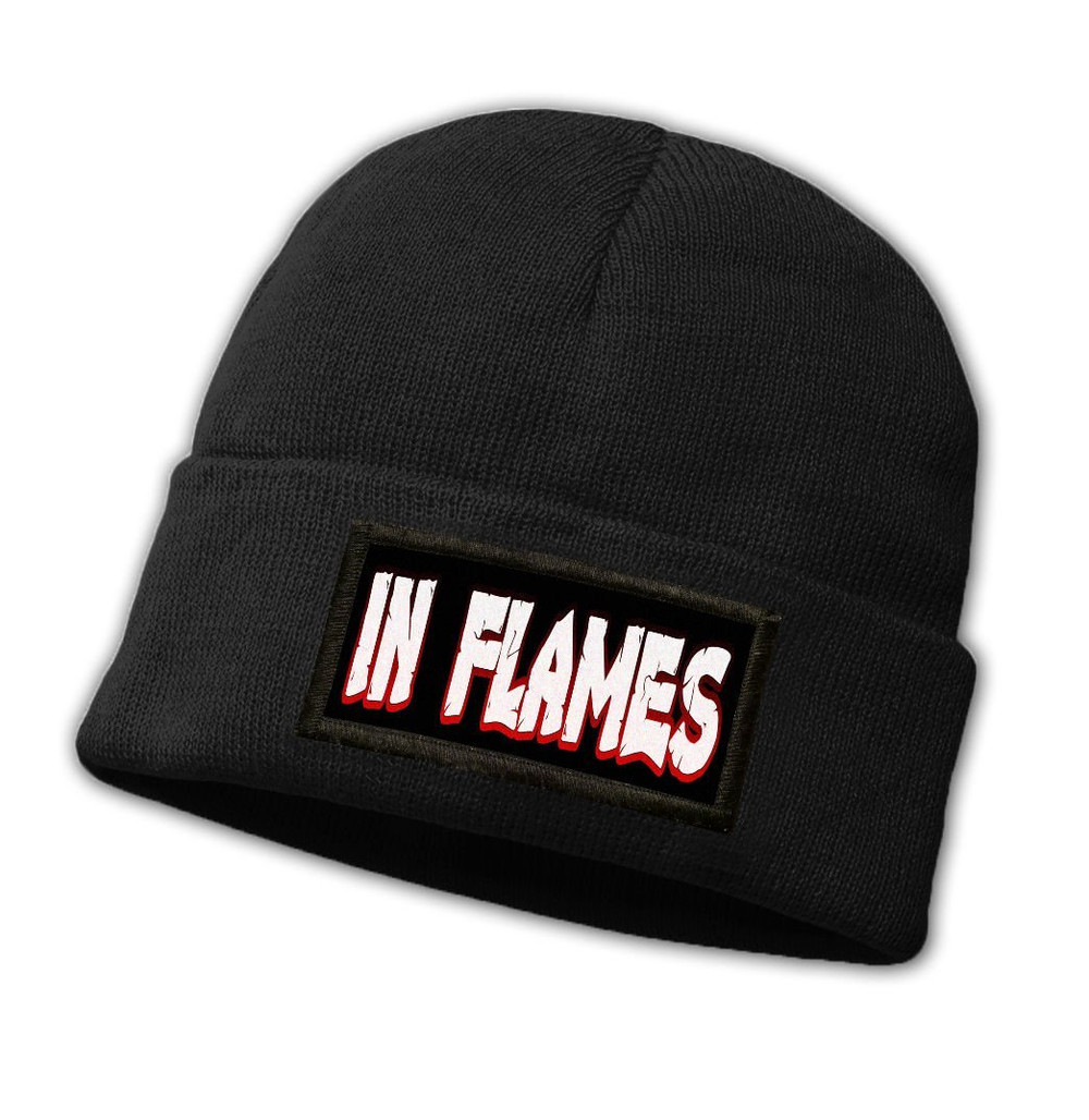 Czapka zimowa z naszywką IN FLAMES