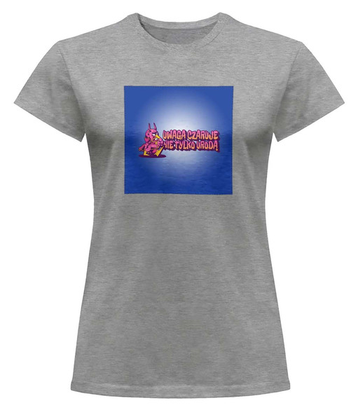 Bluzka damska z naszywką Uwaga czaruje...